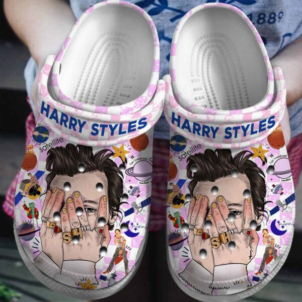 Footwearmerch Harry styles One Direction Band Music Crocs Crocband Clogs Shoes Comfortable For Men Women and Kids